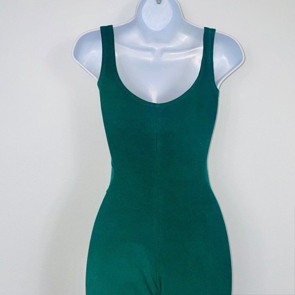 Dash Womens S Jumpsuit Green Sleeveless Stretch Casual Fitted - Picture 7 of 9